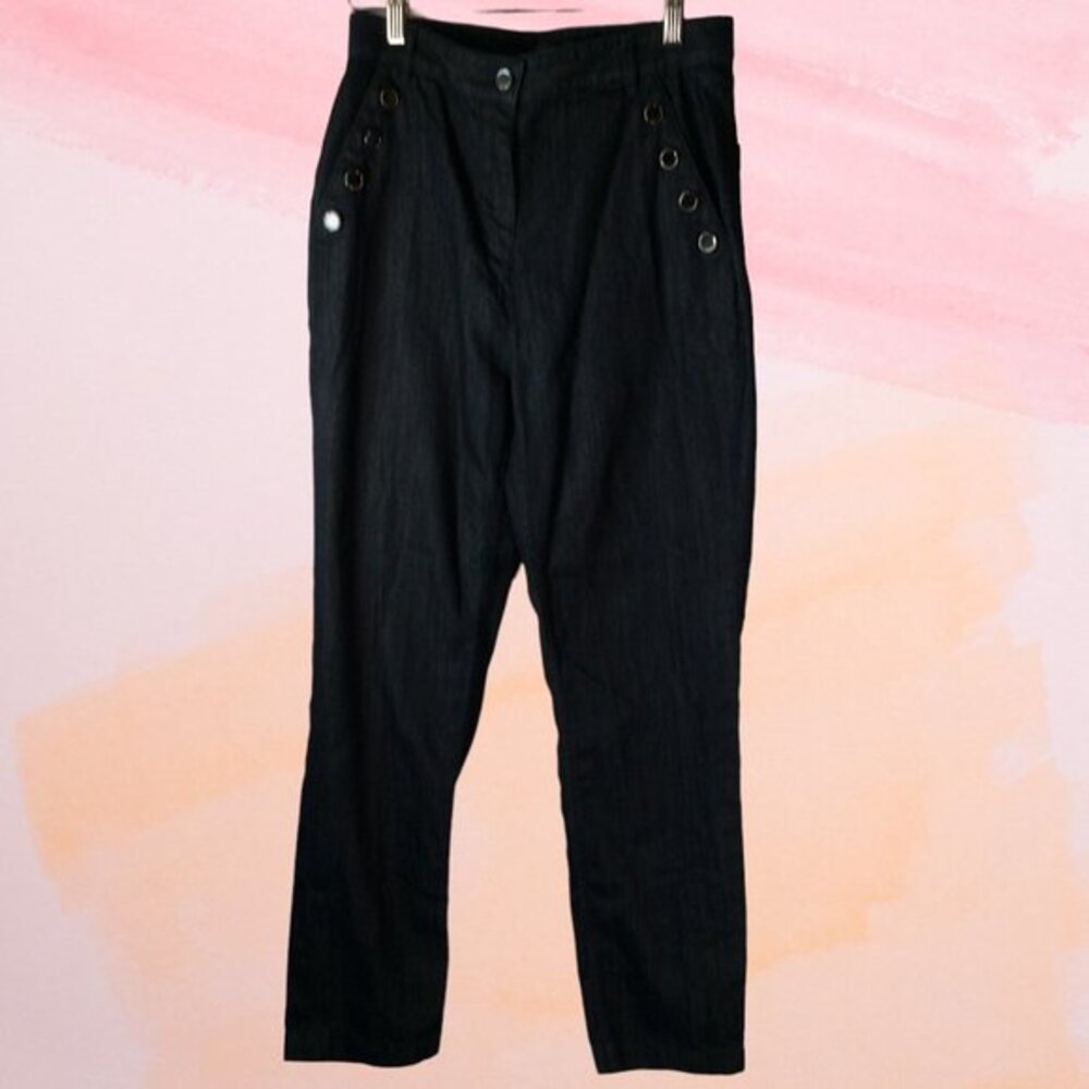 Carlisle Collection Jeans Size 4 Buttoned Side Pockets